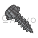10-16X1  Unslotted Indented Hex Washer Self Tapping Screw Type AB Full Thread Black Oxide