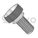 6-32X3/8  Knurled Thumb Screw with Washer Face Full Thread Aluminum