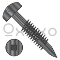 6-20X1 1/2  Square Pan #7Head Face Frame Screw Type17 Fine Thread Partial Thread Black Oxide