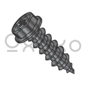 8-15X1  Phillips Indented Hex Washer Self Tapping Screw Type A Full Threaded Black Oxide