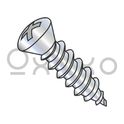 8-15X3/4  Phillips Oval Self Tapping Screw Type A Number Six Head Fully Thrd Zinc And BAke