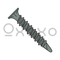 8-15X1 5/8  Phil Wafer Head w/Nibs High Low Spade Point Full Thread Self Drill Green Ceramic