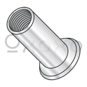M8X1.25X5.00  Metric Flat Head Rivet Nut Aluminum Cleaned and Polished NON-RIBBED