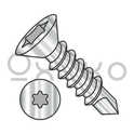 10-16X1  6 Lobe Flat Self Drilling Screw Fully Threaded 410 Stainless Steel