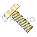 6-32X5/8  Slotted Pan Machine Screw Fully Threaded Zinc Yellow ROHS