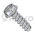 10-16X1/4  Slotted Indented Hex Washer Self Tapping Screw Type B Fully Threaded Zinc Bake
