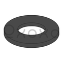 10X3/8X.032  Flat Washer Nylon Black