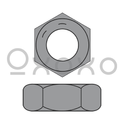 3/8-16  Hex Jam Nut Grade 8 Plain