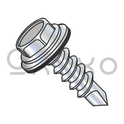 8-18X1  Unslot Hexwasher w/Bonded NEO EPDM Washer Self Drill Screw Full Thread Zinc Bake