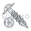 14-12X3  Phillips Round Washer High Low Install Screw Type 17 2/3 Thread Zinc Bake