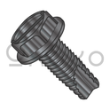 10-24X1/2  Slotted Indent Hex Washer Thread Cutting Screw Type 23 Full Thread Black Oxide