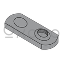 1/4-28  One Projection Tab Weld Nut Plain Single