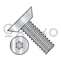 8-32X3/8  6 Lobe Flat Undercut Machine Screw Fully Threaded Zinc