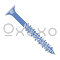 1/4X3 3/4  Phillips Flat Concrete Screw With Drill Bit Blue Perma Seal