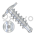 10-16X2  6 Lobe Modified Truss head Self Drilling Screw Full Thread Zinc and Bake