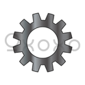 M6  Din 6797 A Metric External Tooth Lock Washer Black Oxide and Oil