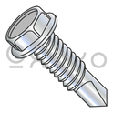 12-24X1 1/2  Unslotted Hexwasher Self Drilling Screw Full Thread Machine Screw Zinc and Bake