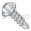 1/4-14X3/4  Phillips Round Washer Head Self Drilling Screw Full Thread Zinc and Bake