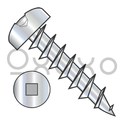 6-13X5/8  Square Drive Pan Deep Thread Wood Screw Full Thread Zinc Bake