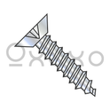 4-24X3/4  Phillips Flat Undercut Self Tapping Screw Type A B Fully Threaded Zinc And Bake