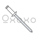 1/8X.18-.25  Aluminum Rivet With Steel Mandrel With White Eyelet