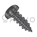 6-20X3/4  Phil Pan Self Tapping Screw Type A B Full Thread 18 8 Stainless Steel Black Ox, Pack of 5,000