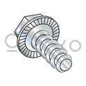 12-14X3/4  Unslot Indent Hex Washer Serrated Self Tap Screw Type B Full Thread Zinc & Bake