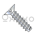 6-20X3/8  Phillips Flat 100 Degree Self Tapping Screw Type B Full Thread Zinc and Bake