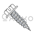 8-15X3/4  Slot Ind Hexwash 1/4" Across Flat F/T Self Piercing Zinc & White Painted Heads