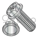 6-32X1/4  Phillips Hex Washer Serrated Machine Screw Full Thread Nickel