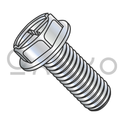 8-32X3/8  Combo (Slot/Phillips) Indent Hexwasher Machine Screw Full Thread Zinc