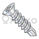 8-18X1 #6HD  Phillips Flat Self Drilling Screw Full Thread With A #6 Head Zinc and Bake