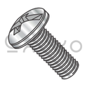 10-32X3/8  Combination Slot/Phillip Pan Head Machine Screw Full Thread 18-8 Stainless Steel
