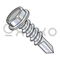 1/4-14X2 1/2  Unslotted Hexwasher Number 4 Point Self Drill Screw Full Thread Zinc and Bake