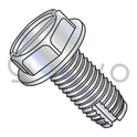 6-32X5/16  Slotted Indented Hex Washer Thread Cutting Screw Type 1 Fully Threaded Zinc Bake