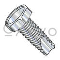 10-24X3/8  Unslotted Indented Hex Head Thread Cutting Screw Type 23 Full Thread Zinc & Bake