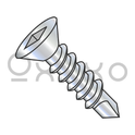 12-14X3/4  Square Drive Flat Head Fully Threaded Self Drilling Screw Zinc And Bake