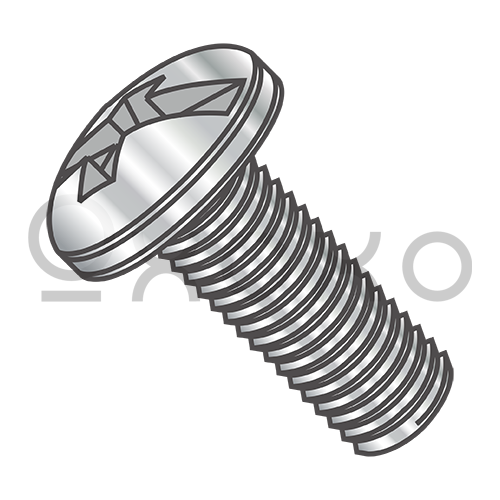 1/4-20X1/2  Combination Slot/Phillip Pan Head Machine Screw Full Thread 18-8 Stainless Steel