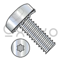 1/4-20X1/2  Six Lobe Pan Head External Tooth Sems Machine Screw Fully Threaded Zinc and Bake