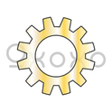 10  External Tooth Lock Washer Zinc Yellow