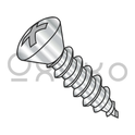 4-24X3/4  Phillips Oval Self Tapping Screw Type AB Fully Threaded 18-8 Stainless