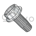 10-32X1  Slotted Indented Hex Washer Thread Cutting Screw Type F Fully Thread 18-8 Stain