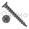 6-13X5/8  Phil Flat No Nibs Deep Thread Wood Screw Type 17 Full Thread Black Oxide