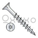 8-11X2  6 lobe Flat w/Nibs Deep Thread Wood Screw Type 17 2/3 Thread Zinc Bake