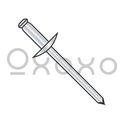5/32X.25-.37  Large Flange Steel Zinc Rivet Steel Mandrel
