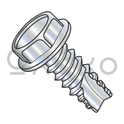 8-18X3/8  Unslotted Indented Hex Washer Thread Cutting Screw Type 25 Fully Threaded Zinc