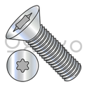 8-32X7/8  6 Lobe Flat Machine Screw Fully Threaded Zinc
