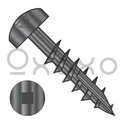 6-9X1 1/2  Square Pan #7 Head Face Frame Screw Type 17 Coarse Partial Thread Black Oxide