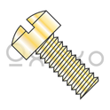 10-24X5/8  Slotted Fillister Head Machine Screw Fully Threaded Zinc Yellow