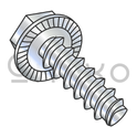 10-14X1/2  Unslot Indent Hexwasher Serrated Plastite Alternate 48-2 Full Thrd Zinc Bake Wax